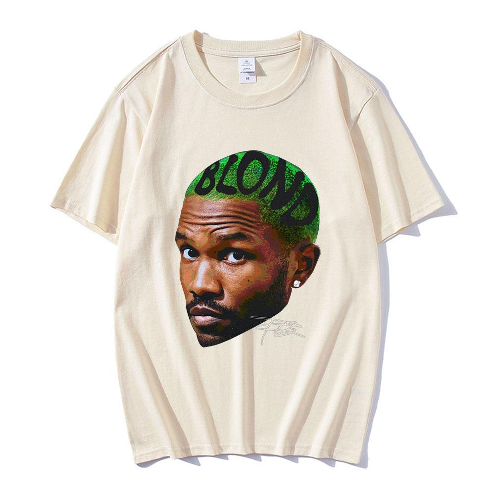 Frank Vintage Graphic T Shirt Blond Hip Hop Popular Music Singer R&B T-shirt Women Fashion Oversized Short Sleeve T-shirts Tops
