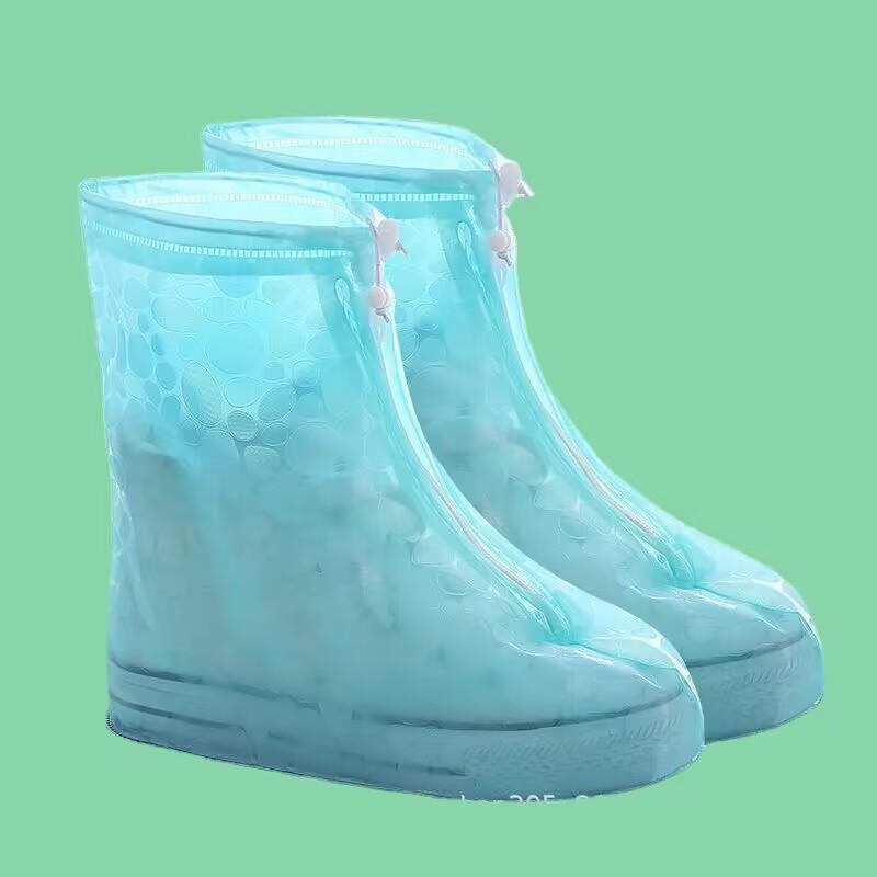 Unisex PVC Waterproof High-Top Non-Slip Shoe Covers for Travel