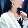 Elegant Hollow Circle Rhinestones Earrings Comfort Wear Day to Night Versatile Jewelry