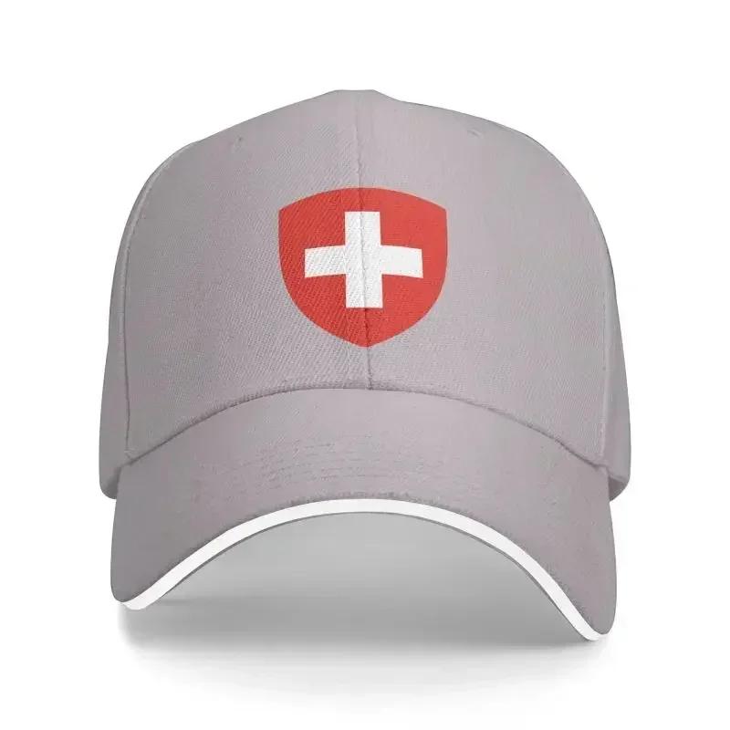 Coole Wappen der Schweiz Baseballkappe Herren Damen Personalisiert Verstellbar Alle Jahreszeiten Reise Erwachsener Outdoor Papa Hut