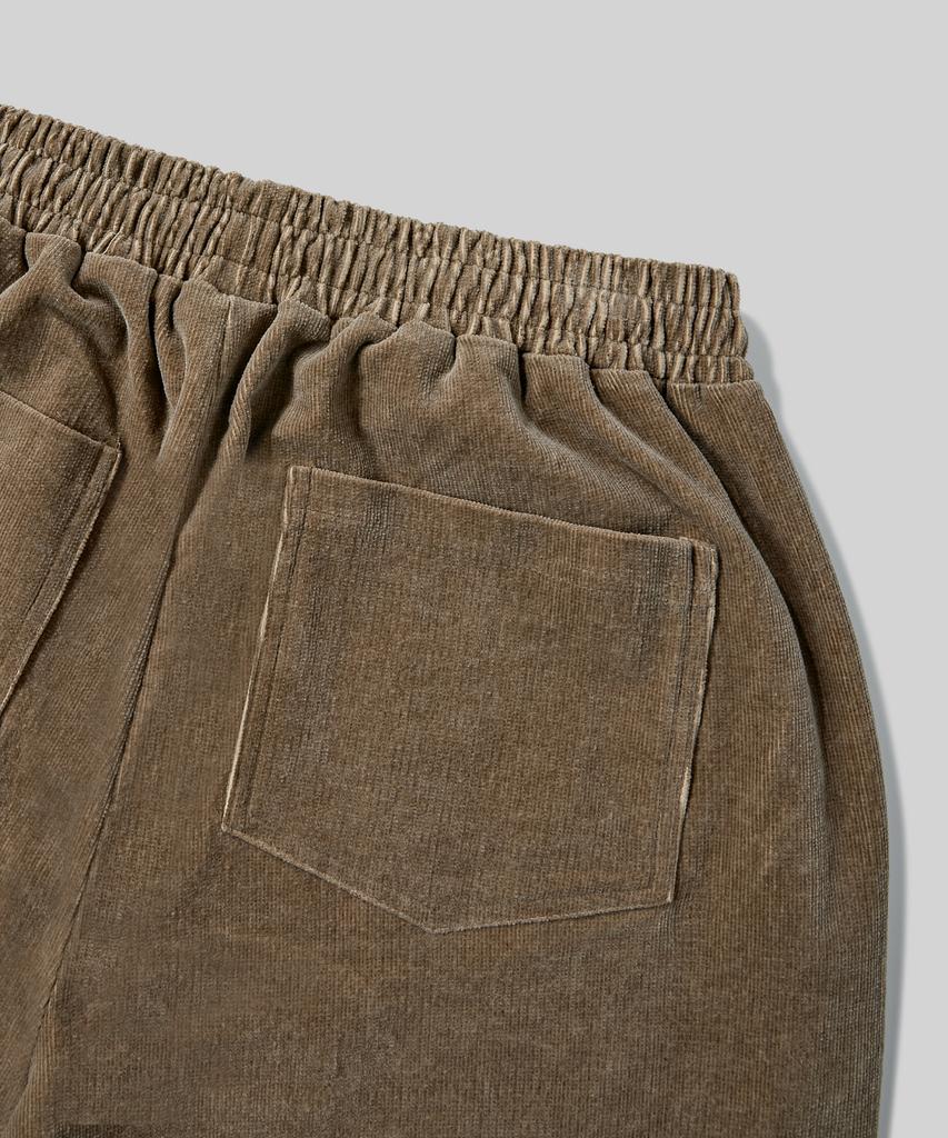 Beodeonteu Basic Wide Corduroy Elastic Pants [Timber]