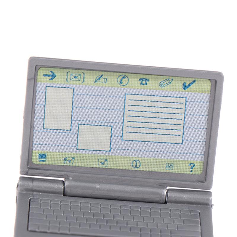 1:12 Miniaturní model notebooku pro panenky, simulace, doplněk pro domeček pro panenky