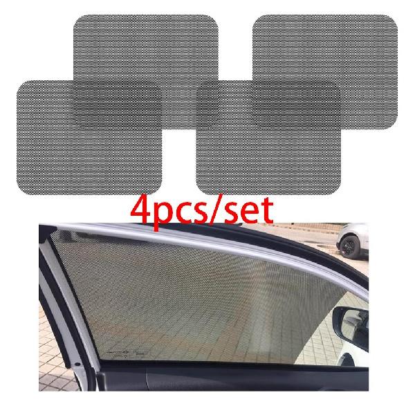 4x Car Window Sunshade Static Cling Films Stickers Reuseable Washable Sun Shade