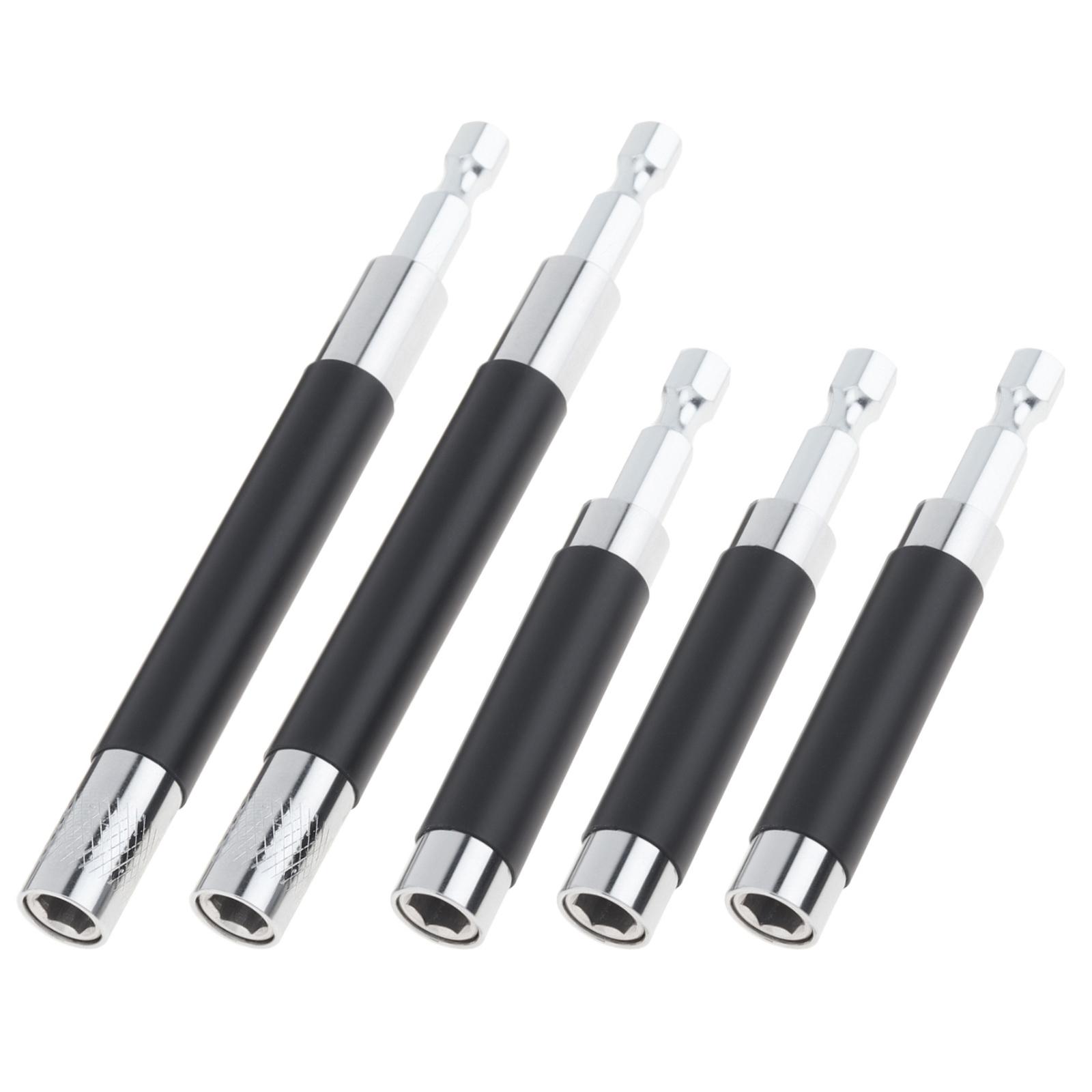 

5pcs Scalable 3.1-4.8 Inch Magnetic Drill Bit Holder Extension Bar Adapter Heavy Duty 1/4 Inch Hex Shank Universal Fit Nuts Screwdriver Handheld