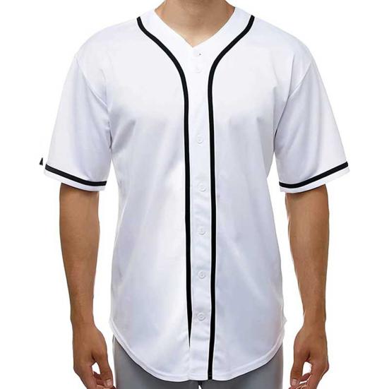 Men Summer T-shirt Pullover Short Sleeves Color Matching Buttons Single-breasted Daily Wear Loose Mid Length Men Baseball Uniform Male Clothes