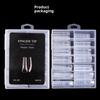 Eagle'S Talon 120/140 Pcs Short Curved Stiletto False Nail Tips Clear Soft Fake Nails Extensions For Diy Nail Salon Manicure