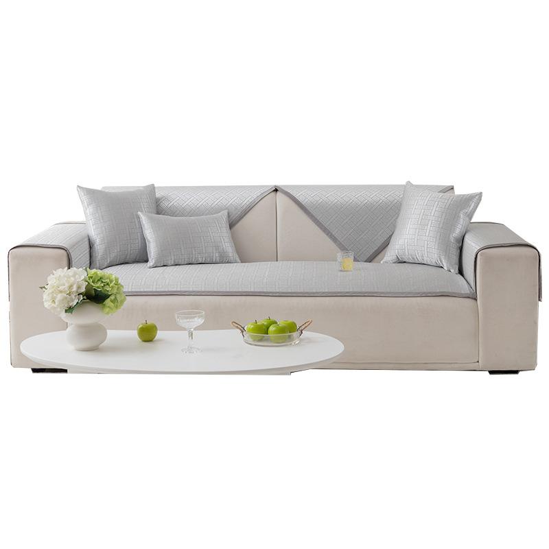 Ice Silk Sofa Cushion Summer Multi-Functional Sofa Cover Simple Modern Non-Slip Seat Cushion Summer Mat Universal Breathable Cover Cloth