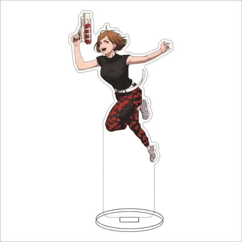 Jujutsu Kaisen 16cm Figure Acrylic Stand Set - Gojo Yuji Megumi Nobara Toge Maki Collectible Anime Figurines with Stand Ideal Gi