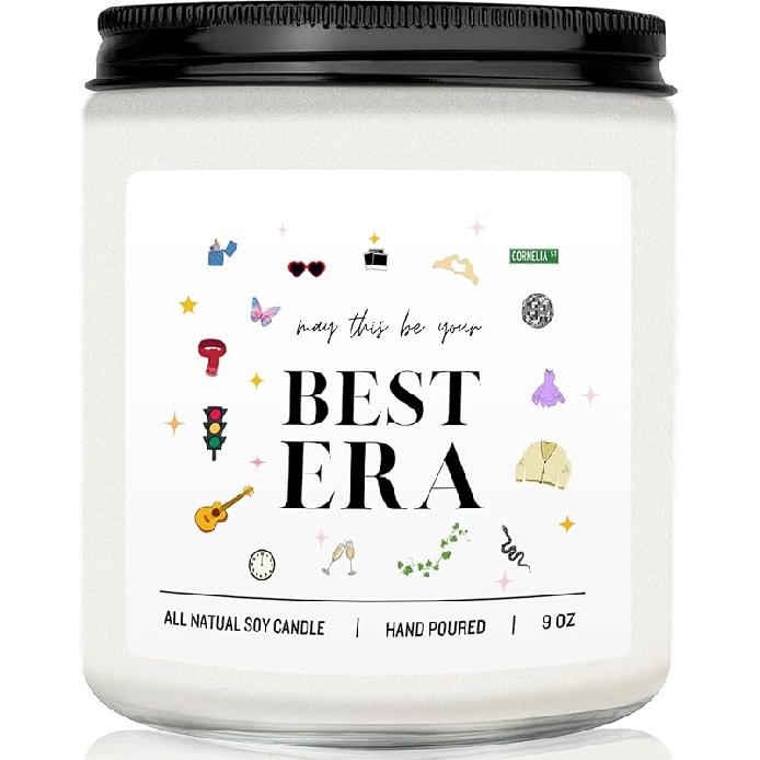 Taylor Inspired May This Be Your Best Era Scented Candle - Natural Soy Lavender Candle- 9Oz, Cool Gifts Idea for Christmas, Birthday Gift for Girls, BEST ERA- Frosted Jar