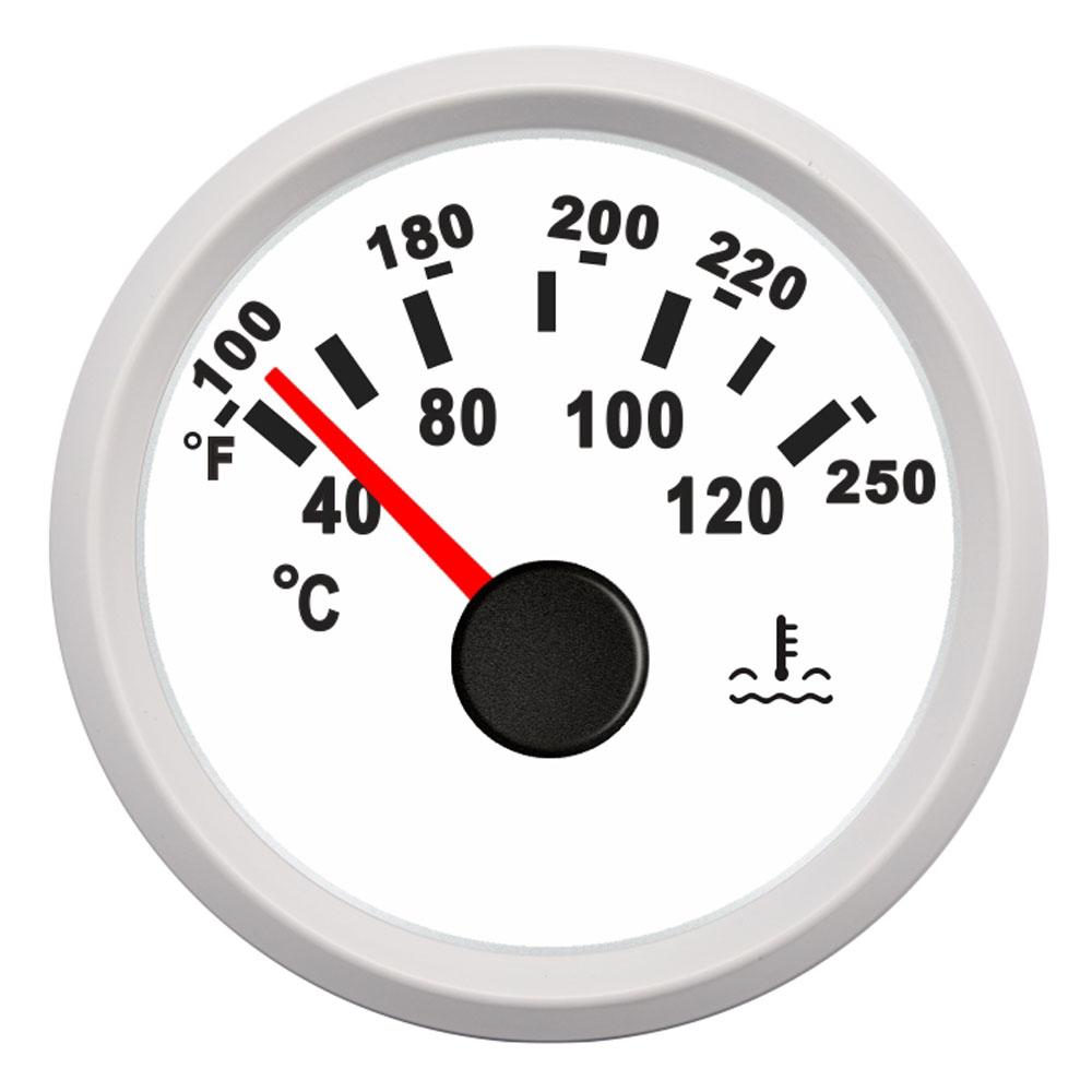 2"52mm Water Temp Gauge 40-120℃ 100-250 ℉ Water Temperature Meter Water Temp Indicator For Car Truck Boat Auto Accessories