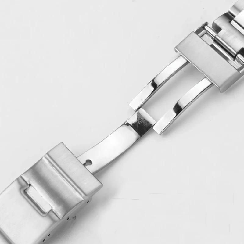 Stainless Steel Watch Band 21mm for Longines HydroConquest Conquest L3.781 782 642 Silver Solid Watch Straps