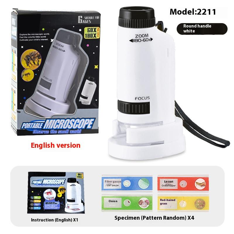 

Microscope, Children s Portable Handheld 180X Biological Specimen Magnifying Glass, Student Science Experiment Toy