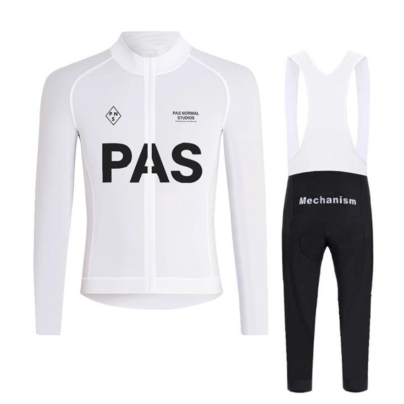 

Cycling Clothes Bicycle Long-sleeved Fleece Suit Sweat-absorbing Warm Bib Pants M