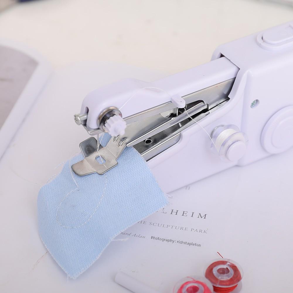 Portable Mini Handheld Sewing Machine 101 with Colored Thread & Bobbin Accessories