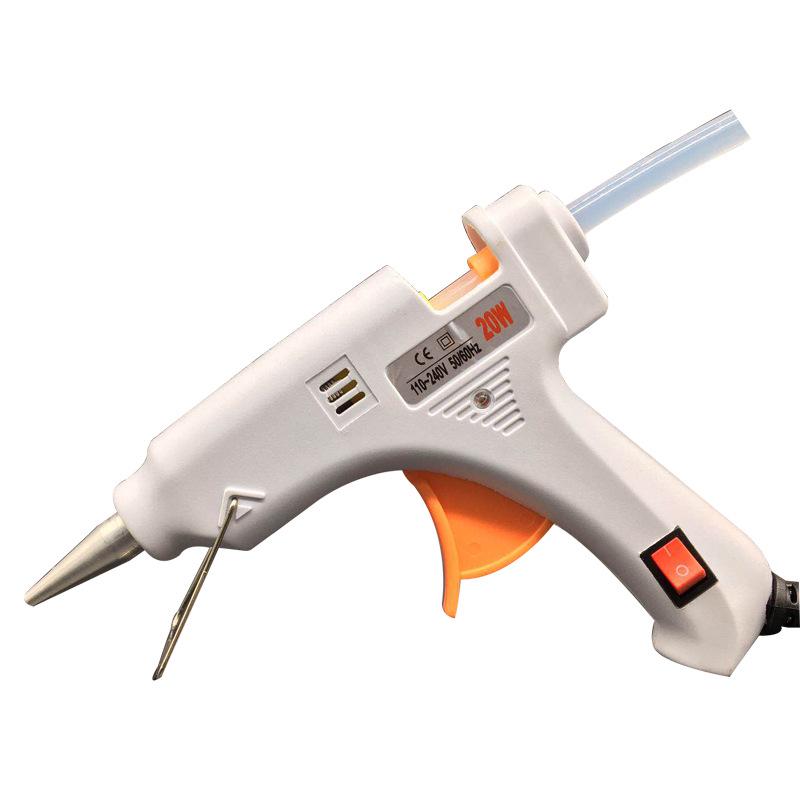 20W Portable Hot Melt Glue Gun for DIY Jewelry with 7mm Adhesive Sticks