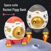Rocket Money Box DIY Children's Card Holder Toy with Creative Stickers - Large Capacity for Deposits and Withdrawals