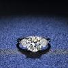9mm S925 Sterling Silver 3 Carat Moissanite Wedding Ring D VVS1 Exquisite Luxury Fine Jewelry For Women