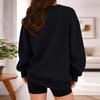 Women's Fashion Casual Long Sleeve Printed Crewneck Sweatshirt Top