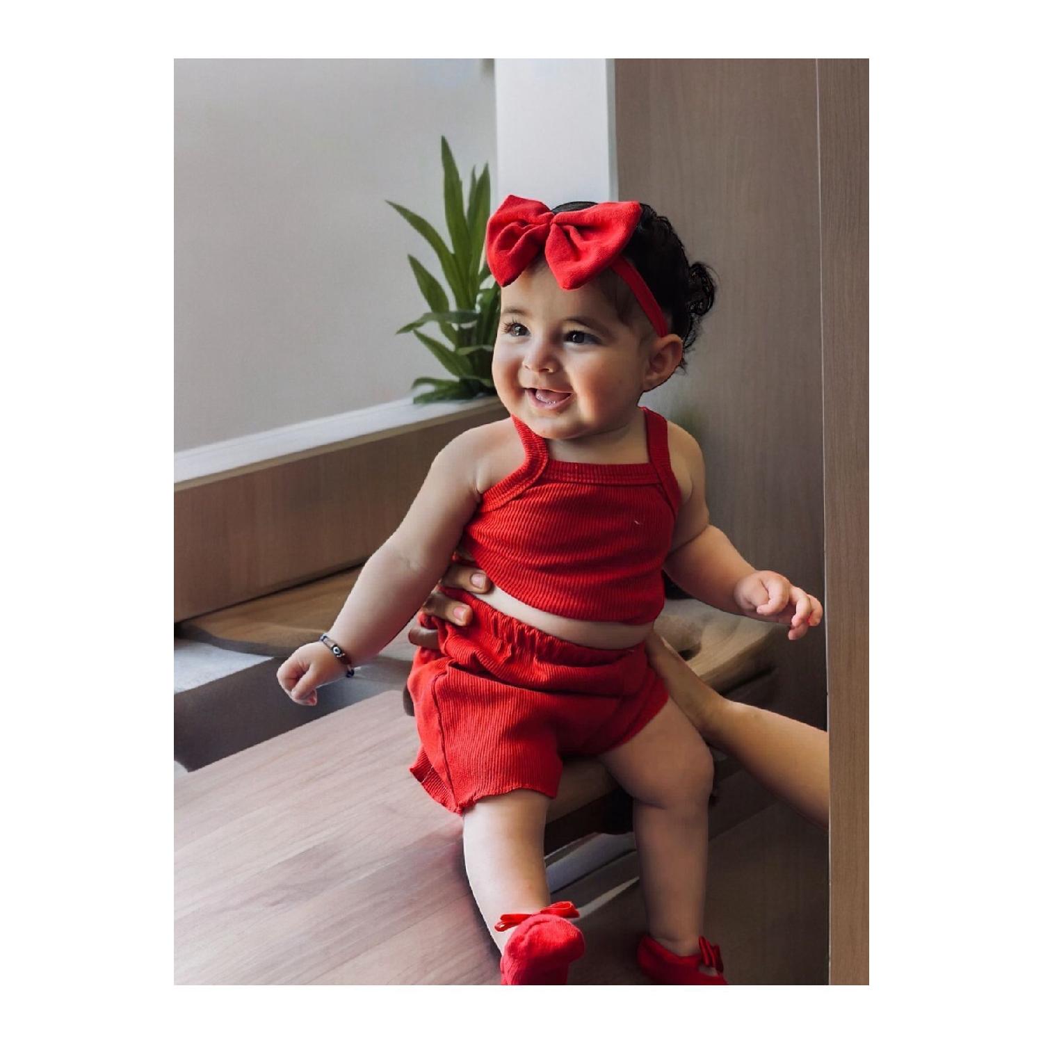

Укороченный комплект Baby Red Ribana Ribana 2 YAŞ красный