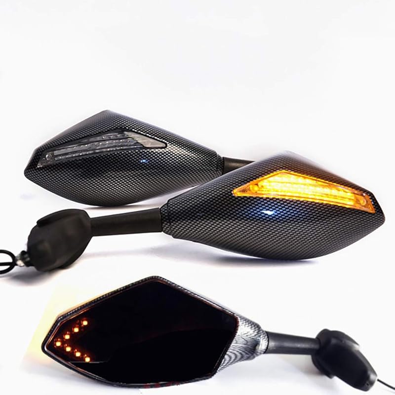 Motorcycle Rear Mirror LED Turn Signals for GSXR 600, 750, 1000, 1100, GSX1300R, Hayabusa, GSF 1200