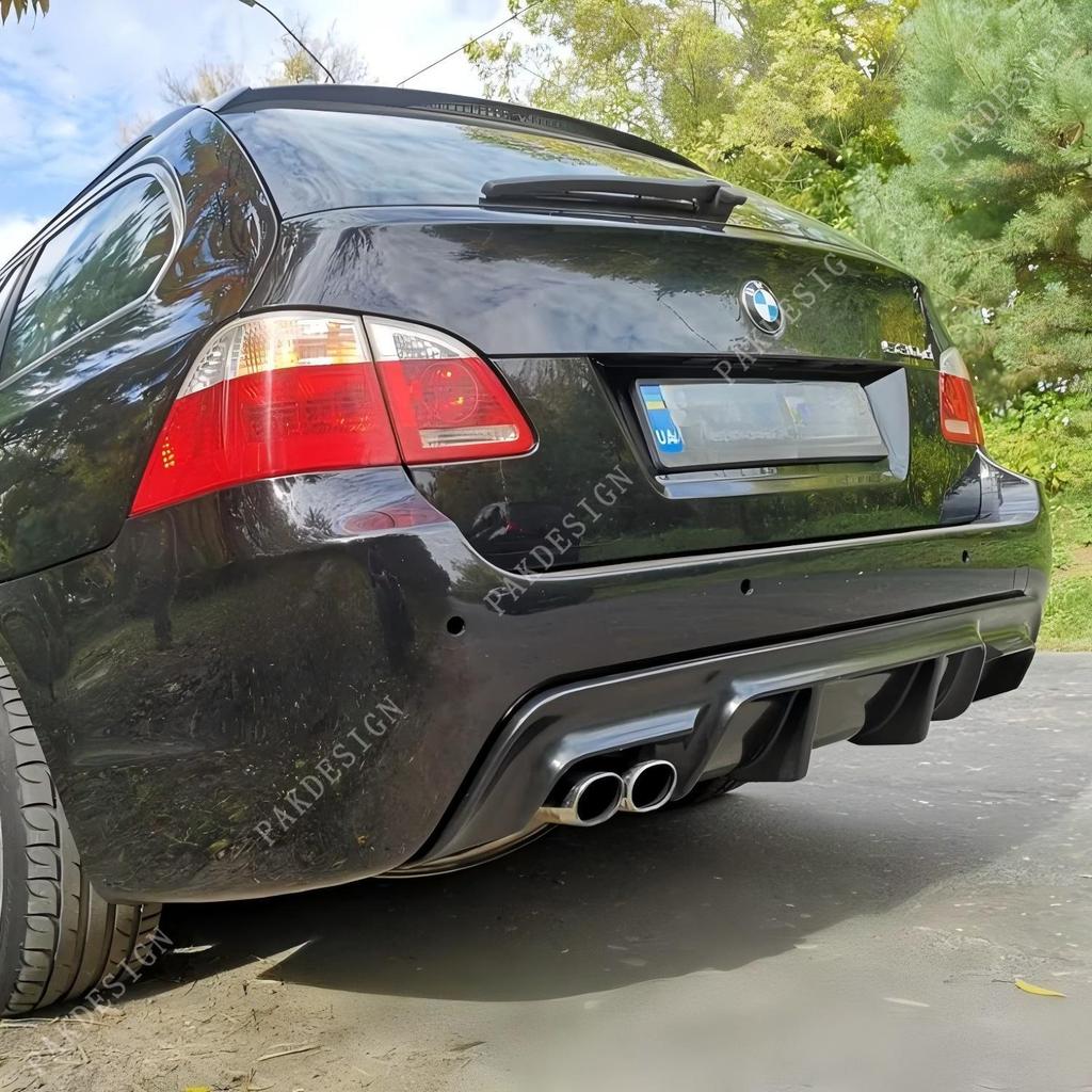 BMW 5 Serisi E60 E61 M Paketi 2004 2005 2006 2007 2008 2009 2010 için MP Tarzı Arka Tampon Ayırıcı Difüzör Plastik Bodykit Tuning