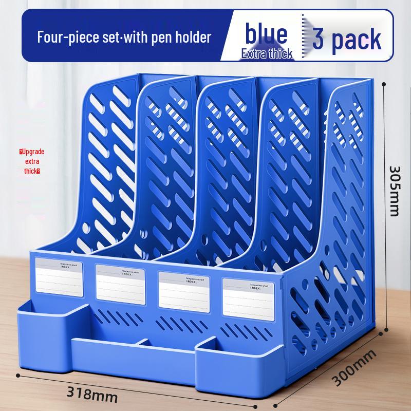 Four-Layer File Rack Basket Set for Office Organization