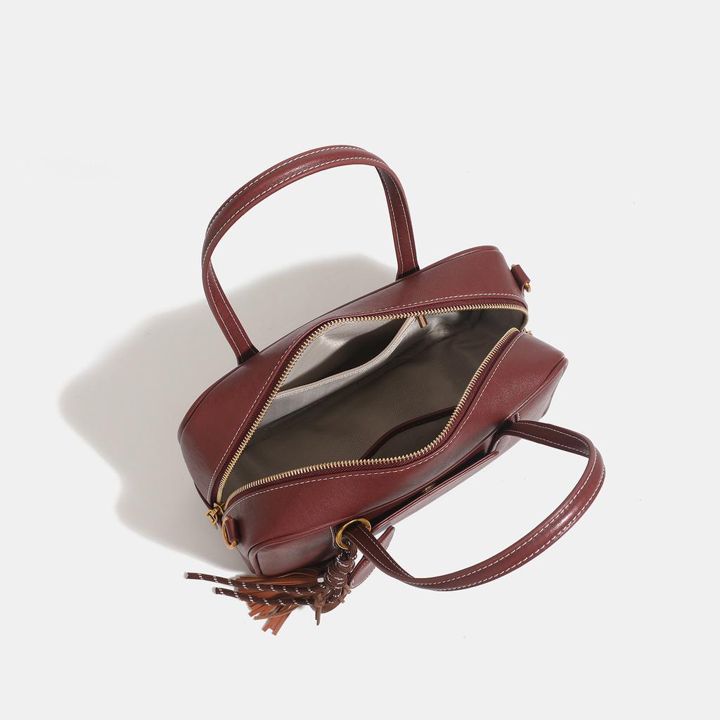 Women's Korean Version of Autumn and Winter New Large Capacity Boston Bag Commuter Handbag Shoulder Bag