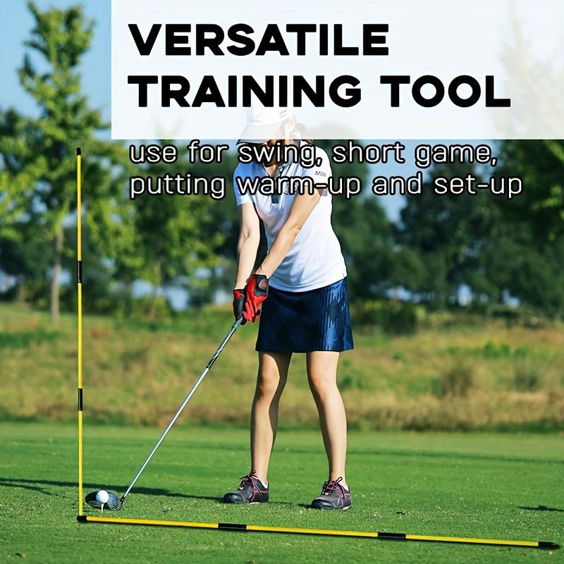 1pcs Golf Alignment Stick, Foldable Alignment Rods for Aiming, Putting, Swing, Posture Corrector, Golf Practice Training Aid with Tube Case