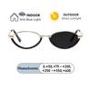 Brand Oval Semi Frame Hyperopia Eyewear Photochromic Anti Blue Light Computer Women Reading Glasses +2.75 +3.0 +3.25