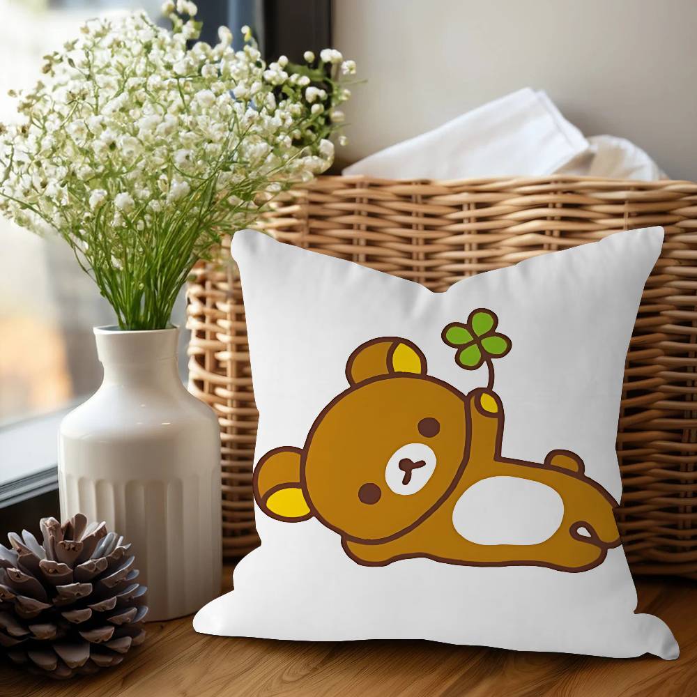 Rilakkuma Cushion Cover Inches Farmhouse Decor Home Throw Pillow Covers For Couch Decorations
