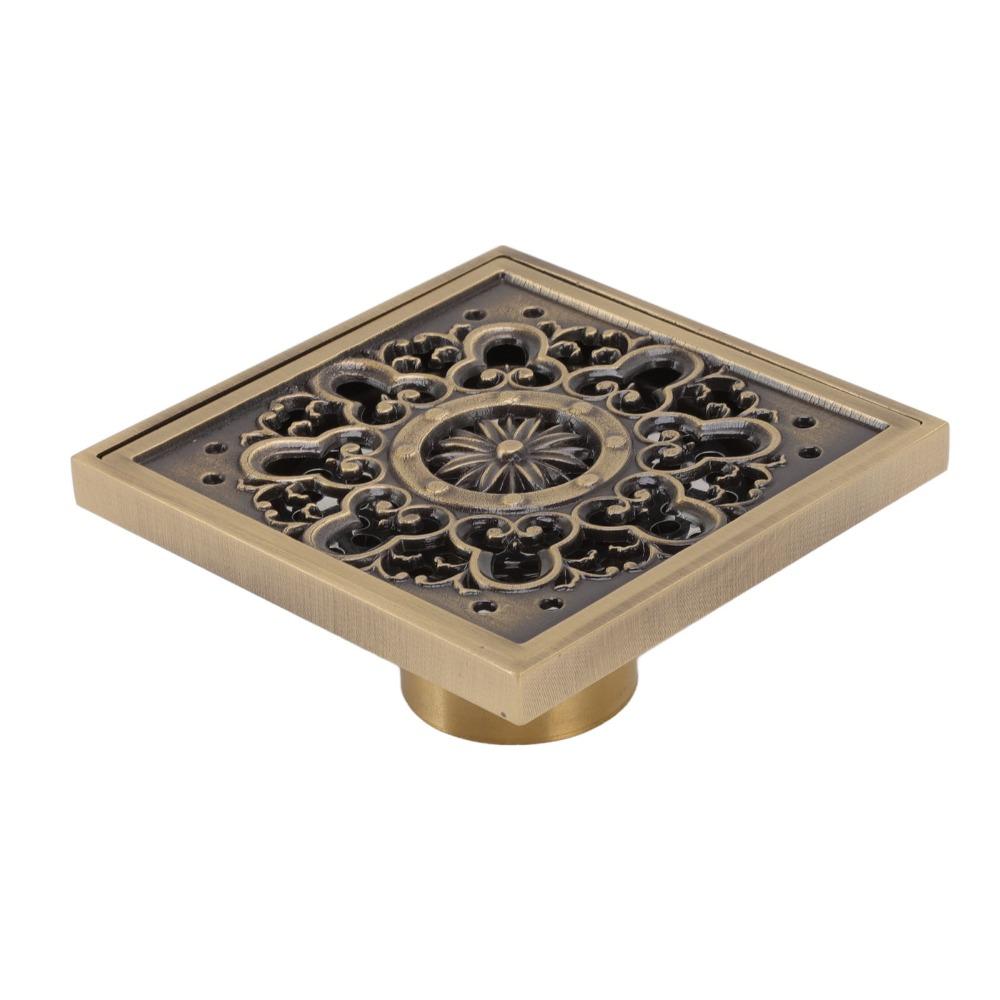 10 x 10 cm / 3.94 x 3.94 in Shower Drain Kit Square Drain Strainer Classic Floor Strainer Toilet