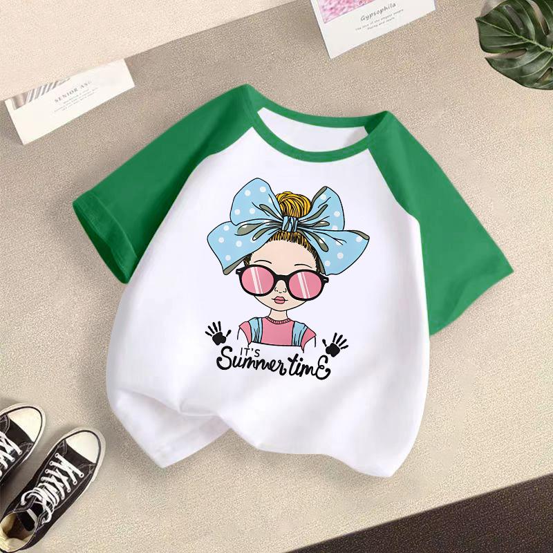 Children's Casual Short-sleeved T-shirt - Summer Girls' Fashion Top