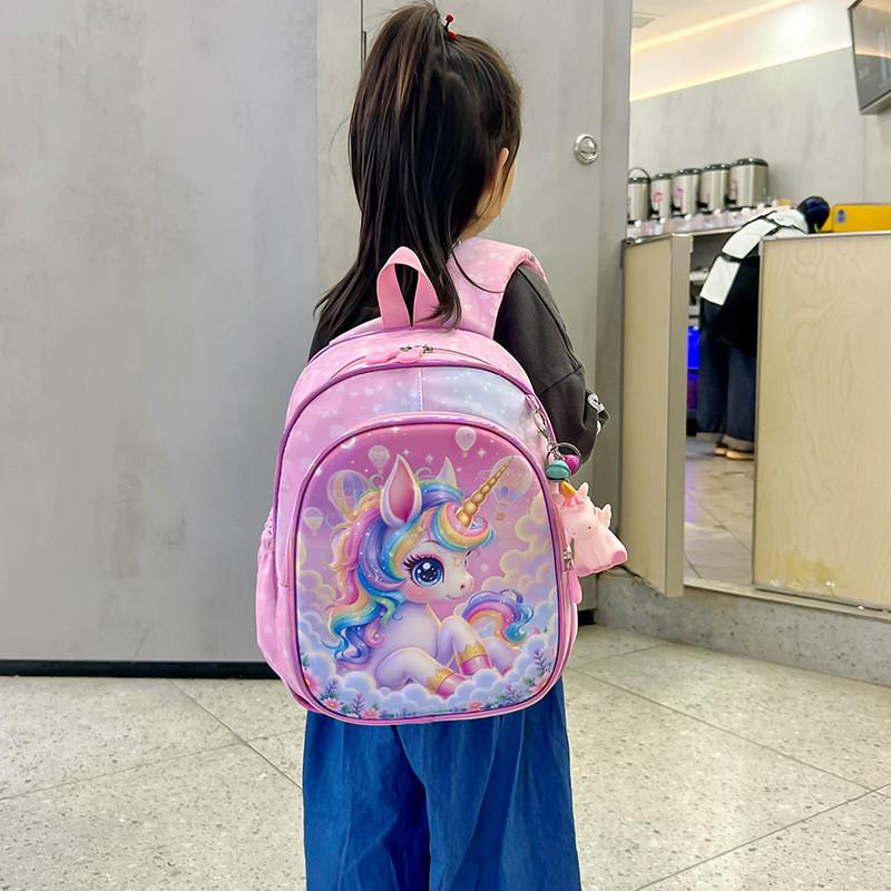 Kids Elsa Unicorn Backpack With Breathable Nylon And Cushion Straps For School Use