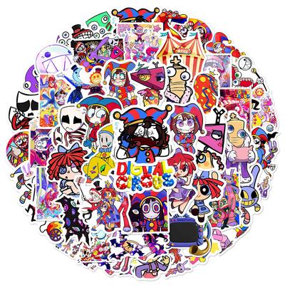 60Pcs The Amazing Digital Circus Stickers For Laptop, Skateboard, Luggage, Cup