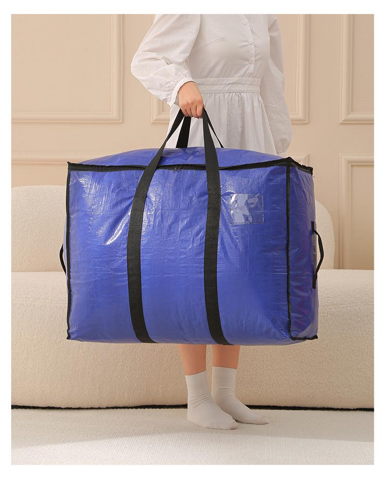 Waterproof Foldable Quilt Storage Bag - Large Capacity Portable Cotton Tote