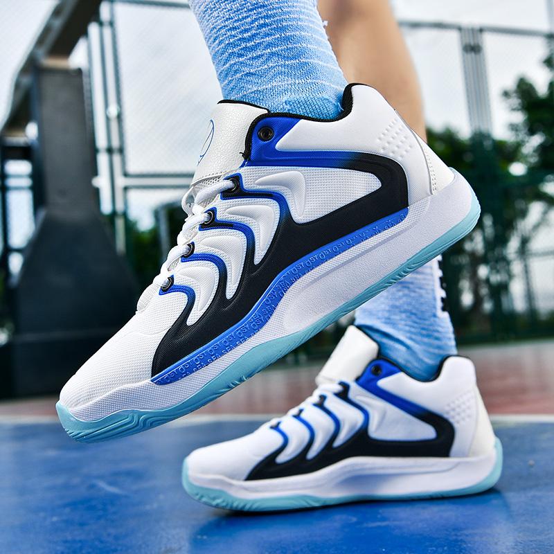 Fashion Men's Basketball Shoes Cushioned Breathable Sneakers Train Athletes Gym Sport Shoes Casual Lace Up Footwear Lightweight Sneakers