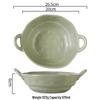 Double Handle Ceramic Serving Bowl