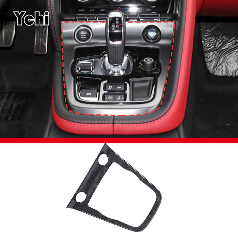 Real Carbon Fibre For For Jaguar F-TYPE 2013-2026 Car Central Control Shift Panel Cover Sticker Car Interior Accessories