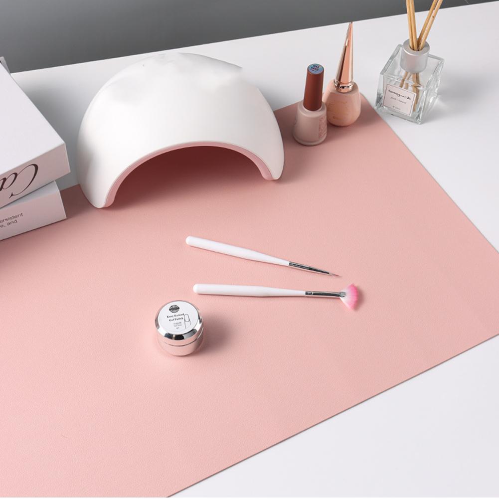 Nail Art Table Mat Pink Beauty Nail Pad Leather Soft Display Nail Practice Anti-slip Pad Nail Armrest Cushion
