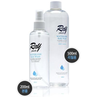 Mytí vlasů bez vody, šampon bez vody, sprcha bez vody, nemocniční šampon, šampon pěnového typu, 200 ml + šamponová náplň, 500 ml, 1 kus