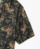 OUTSTANDING Hawaiian Open Collar Half Shirt Bamboo Tiger_Black