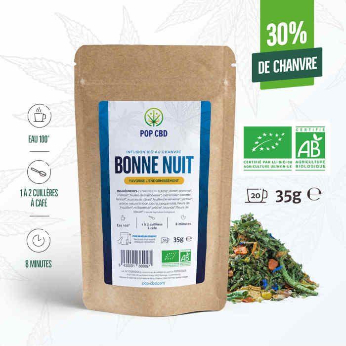 

Infusion Bio Bonne Nuit, au Chanvre CBD 3 sachets