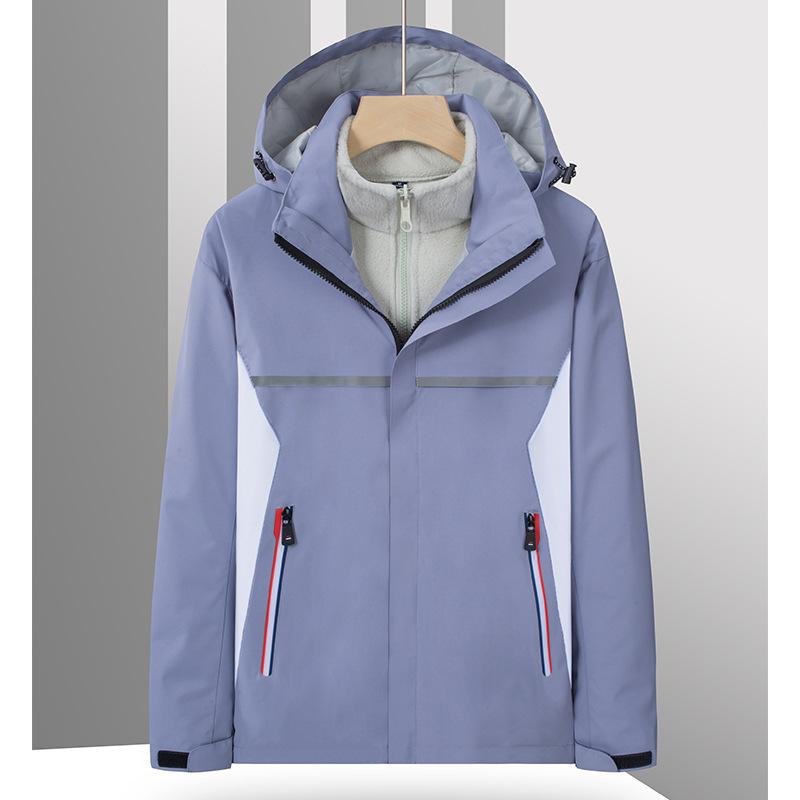 

Мужская ветрозащитная и теплая куртка для альпинизма «три в одном», съемная женская куртка для активного отдыха с водонепроницаемой флисовой подкладкой 2XL