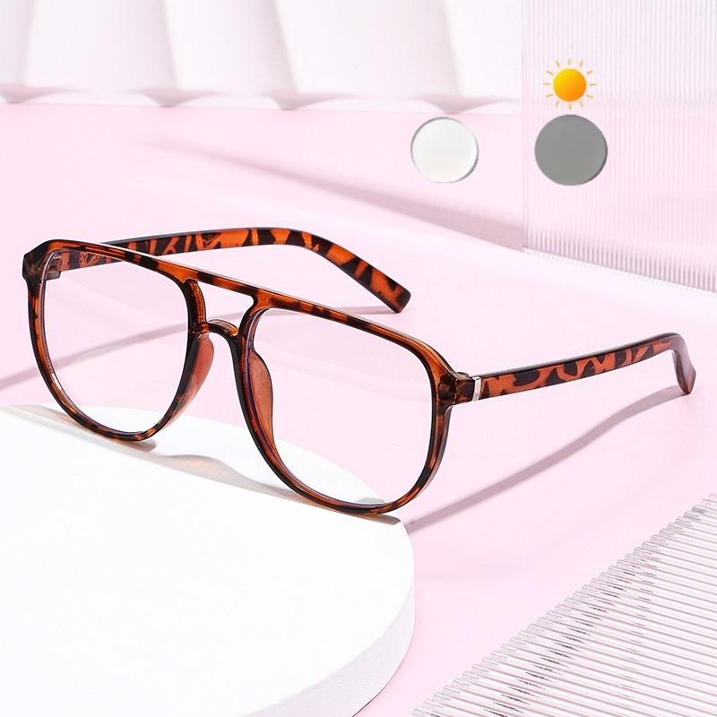 New Photochromic Double Beam Sunglasses Women Men Outdoor Driving Sun Glasses Daily Appearance of Clothing Accessories Eyewear