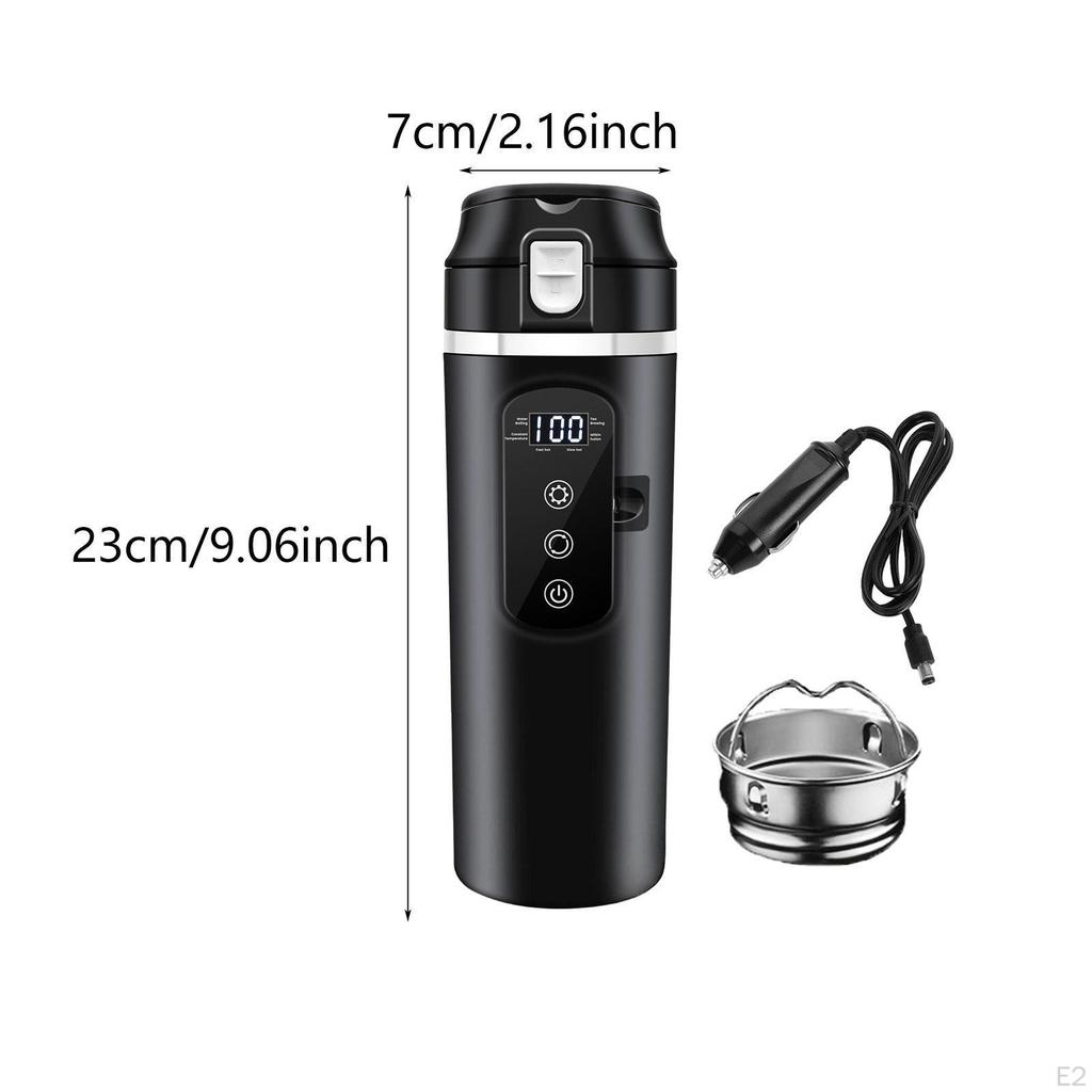 12V 24V Bil Vattenkokare Elektrisk Värme Vattenkopp Vattenkokare, Uppvärmd Mugg för Arbete