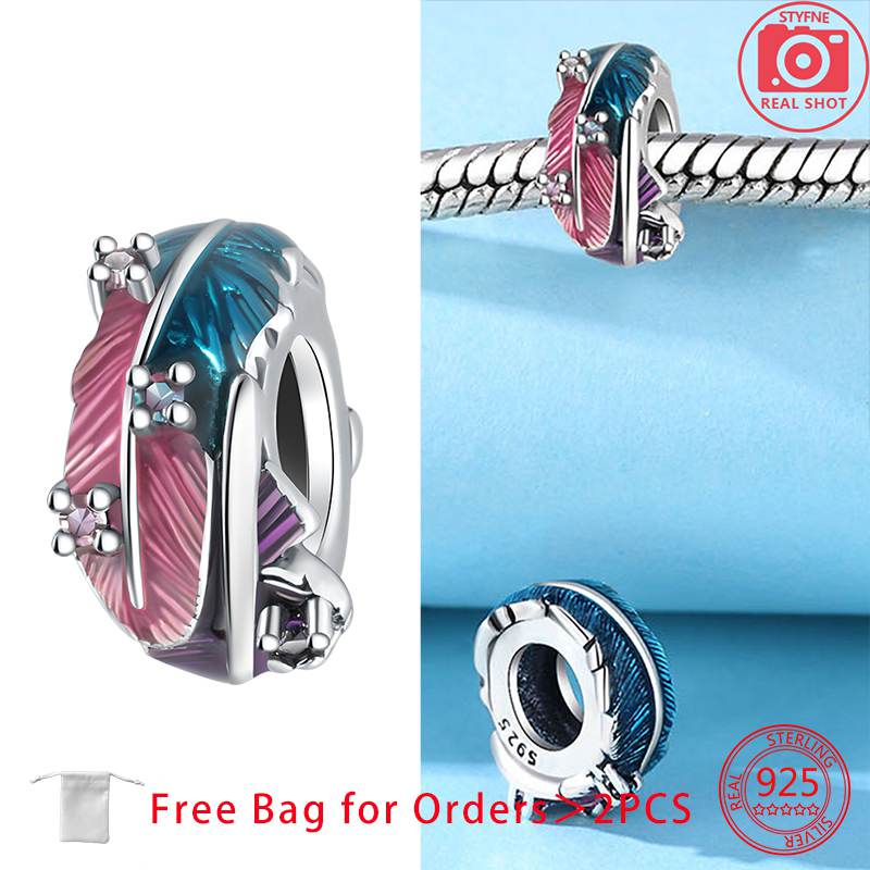 Clip Spacer Charm For Bracelet Clip Lock Stopper Bead Copper Spacer European Openable Sun Moon Star Beads Gift