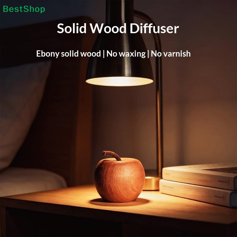 Set Holz Apfelform Ätherisches Öl Diffusor Aromatherapie Stäbchen Dekoration Sapele Holz Duft Diffusor Geeignet für Zuhause