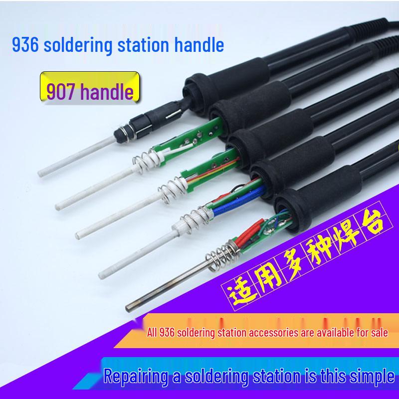 936/969 Electric Soldering Iron Handle with 5-Pin/7-Hole Accessories for Repair and Welding