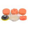 7pcs 3" Waxing Sponge Buffer Polish Pads M14 Drill Adapter Kit for Car Polisher