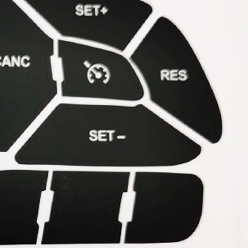 Antiscratch Premium PVC Protective Decals For Faded Automotive Control Buttons Easy Installation Scratch Proof Design